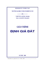 Giáo trình ðịnh giá ðất