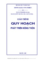 Giáo trình quy hoạch phát triển nông thôn