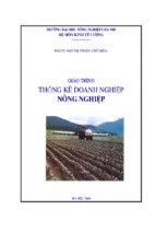 Giáo trình thống kê doanh nghiệp nông nghiệp