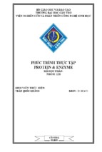 Phúc trình thực tập Protein và Enzyme