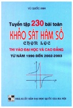 Tuyen tap 230 bai toan khao sat ham so chon loc (nxb dai hoc quoc gia 2002) - vu quoc anh, 513 trang