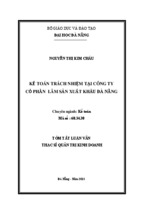 Kế toán trách nhiệm tại công ty cổ phần lâm sản xuất khẩu đà nẵng