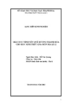 Giáo dục tình yêu quê hương thanh hóa  cho học sinh thpt qua môn địa lí 12