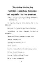Báo cáo thực tập tổng hơp giới thiệu về ngân hàng thương mại xuất nhập khẩu việt nam- eximbank