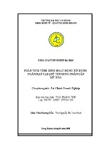 Phân tích tình hình hoạt động tín dụng ngắn hạn tại quỹ tín dụng nhân dân mỹ hòa phường mỹ hòa