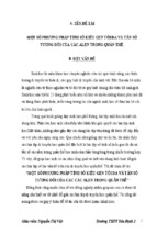 Một số phương pháp tính số kiểu gen tối đa và tần số tương đối của các các alen trong quần thể