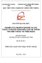 NGHIÊN CỨU SEARCH ENGINE VÀ CÁC THUẬT TOÁN ĐỐI SÁNH MẪU CHO HỆ THỐNG TÌM KIẾM THÔNG TIN TRÊN MẠNG