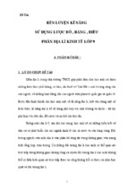 Skkn dia 9; rèn luyện kĩ năng sử dụng lược đồ, bảng, biểu để khai thác kiến thức phần địa lí