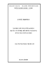 Tạo động lực cho người lao động tại công ty cổ phần môi trường và dịch vụ đô thị tp. ninh bình