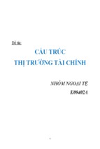 Bài tiểu luận môn lý thuyết tài chính tiền tệ cấu trúc thị trường tài chính