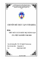 Thúc đẩy xuất khẩu mặt hàng gạo của việt nam đến năm 2020