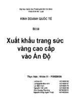 Xuất khẩu trang sức vàng cao cấp vào ấn độ