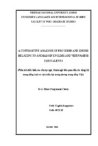 A contrastive analysis of proverbs and idioms relating to animals in english and vietnamese equivalents
