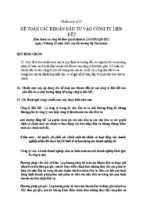 Hệ thống chuẩn mực kế toán việt nam chuẩn mực số 07 kế toán các khoản đầu tư vào công ty liên kết