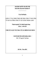 Tóm tắt luận văn quản lý tài chính theo mô hình công ty mẹ công ty con tại tổng công ty xây dựng thăng long