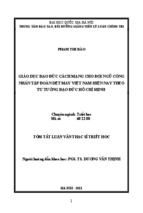 Tóm tắt luận văn giáo dục đạo đức cách mạng cho đội ngũ công nhân tập đoàn dệt may việt nam hiện nay theo tư tưởng đạo đức hồ chí minh