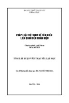 Tóm tắt luận văn thạc sĩ pháp luật việt nam về tên miền liên quan đến nhãn hiệu