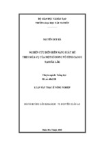 Luận văn thạc sĩ nông nghiệp nghiên cứu diễn biến năng suất mủ theo mùa vụ của một số dòng vô tính cao su tại đắk lắk