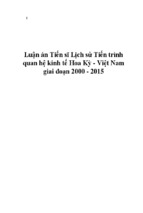 Luận án tiến sĩ lịch sử tiến trình quan hệ kinh tế hoa kỳ - việt nam giai đoạn2015