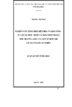 Luận án tiến sĩ hóa học nghiên cứu tính chất điện hóa và khả năng ức chế ăn mòn thép cacbon