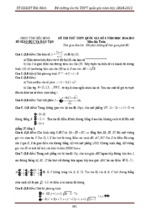 đề cương ôn thi thpt quốc gia năm học 2014-2015
