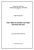 Luận văn thạc sĩ kinh tế tài chính ngân hàng phát triển thị trường