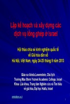 Báo cáo lập kế hoạch và xây dựng các dịch vụ lồng ghép ở israel - gs. ariela lowenstein