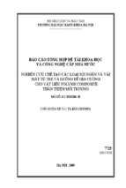 Nghiên cứu chế tạo các loại sợi ngắn và sợi mát từ tre và luồng để gia cường cho vật liệu polyme composite thân thiện môi trường - ts. bùi chương
