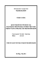 Luận văn thạc sĩ quản trị rủi ro tín dụng tại ngân hàng thương mại cổ phần việt nam thịnh vượng (vpbank)