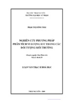 Luận án tiến sĩ nghiên cứu phương pháp phân tích vi lượng iot trong các đối tượng môi trường