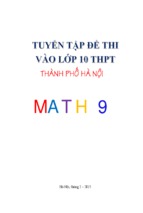 Tuyển tập đề thi toán vào lớp 10 thành phố hà nội