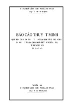 Báo cáo thuyết minh quy hoạch sử dụng đất đến năm 2020 và kế hoạch sử dụng đất 5 năm (2011-2015) huyện nghĩa đàn, tỉnh nghệ an