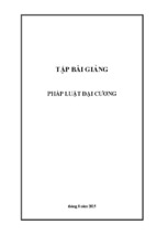 Tập bài giảng pháp luật đại cương