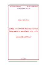 Luận án tiến sĩ  nghiên cứu các giải pháp tăng cường ổn định bảo vệ mái đê biển tràn nước