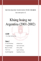 Bài tiểu luận khủng hoảng nợ argentina 2001-2002