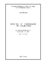 Luận án tiến sĩ triết học xây dựng đạo đức kinh doanh ở nước ta hiện nay