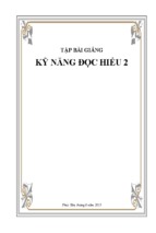 Tập bài giảng kỹ năng đọc hiểu 2