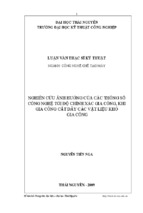 Luận văn thạc sĩ nghiên cứu ảnh hưởng của các thông số công nghệ tới độ chính xác gia công, khi gia công cắt dây các vật liệu khó gia côn