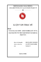 Luận văn thạc sĩ kinh tế tự do hóa tài chính - kinh nghiệm quốc tế và giải pháp đối với việt nam thời kỳ sau khi gia nhập wto