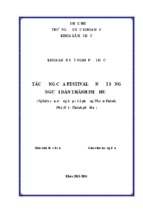 Khóa luận tốt nghiệp tác động của festival đến đời sống người dân thành phố huế (nghiên cứu trường hợp tại 2 phường thuận thành, phú hội - thành phố huế)