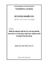 Luận văn thạc sĩ khoa học lâm nghiệp đánh giá năng lực hấp thụ co2 của rừng thường xanh làm cơ sở xây dựng chính sách về dịch vụ môi trường tại tỉnh dăk nông