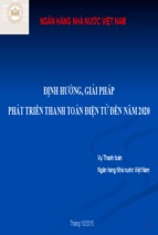 Bài thuyết trình định hướng, giải pháp phát triển thanh toán điện tử đến năm 2020