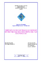 Luận văn tốt nghiệp thiết kế các bài tập thảo luận nhóm để hỗ trợ việc dạy học 8 bài trong sgk vật lí 12 nâng cao