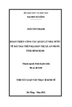 Luận văn thạc sĩ hoàn thiện công tác quản lý nhà nước về đất đai trên địa bàn thị xã an nhơn, tỉnh bình định