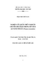 Luận án tiến sĩ thủy sản nghiên cứu quần thể vi khuẩn chuyển hóa đạm trong bùn đáy ao nuôi tôm sú (penaeus monodon)