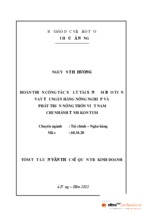 Luận văn thạc sĩ hoàn thiện công tác xử lý tài sản đảm bảo tiền vay tại ngân hàng nông nghiệp và phát triển nông thôn việt nam chi nhánh tỉnh kon tum