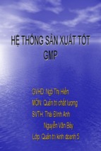 Bài thuyết trình hệ thống sản xuất tốt gmp