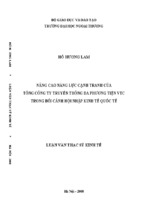 Luận văn thạc sĩ kinh tế nâng cao năng lực cạnh tranh của tổng công ty truyền thông đa phương tiện vtc trong bối cảnh hội nhập kinh tế quốc tế