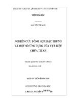 Luận án tiến sĩ hóa học nghiên cứu tổng hợp, đặc trưng và một số ứng dụng của vật liệu chứa titan