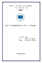 Bài tập nhóm quản trị điều hành